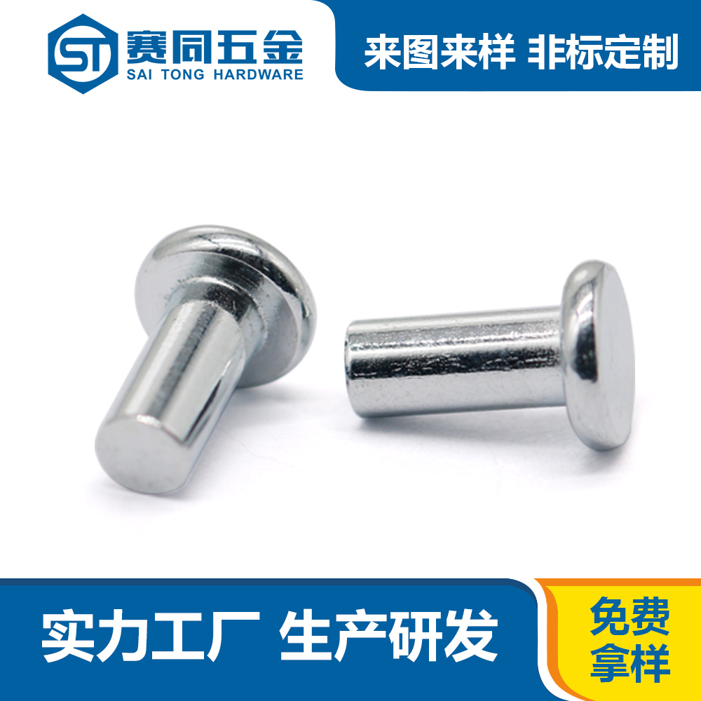 平頭實(shí)心鐵鍍白鋅鉚釘